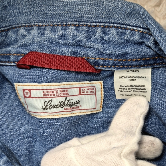 Vintage Levi's Western Pearl Snap Denim Shirt Men's XL Workwear Classic Y2K 90's - Picture 2 of 15